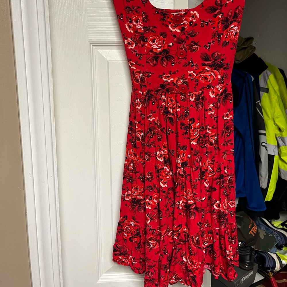 Band of Gypsies vibrant red dress